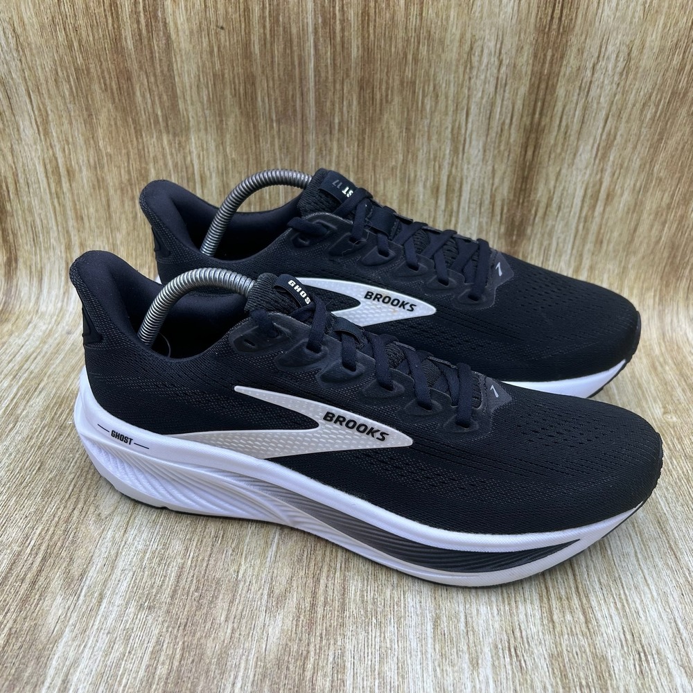 Brooks Ghost 17 Running Shoes Women's Size 11 Black White DNA LOFT 1204311B090